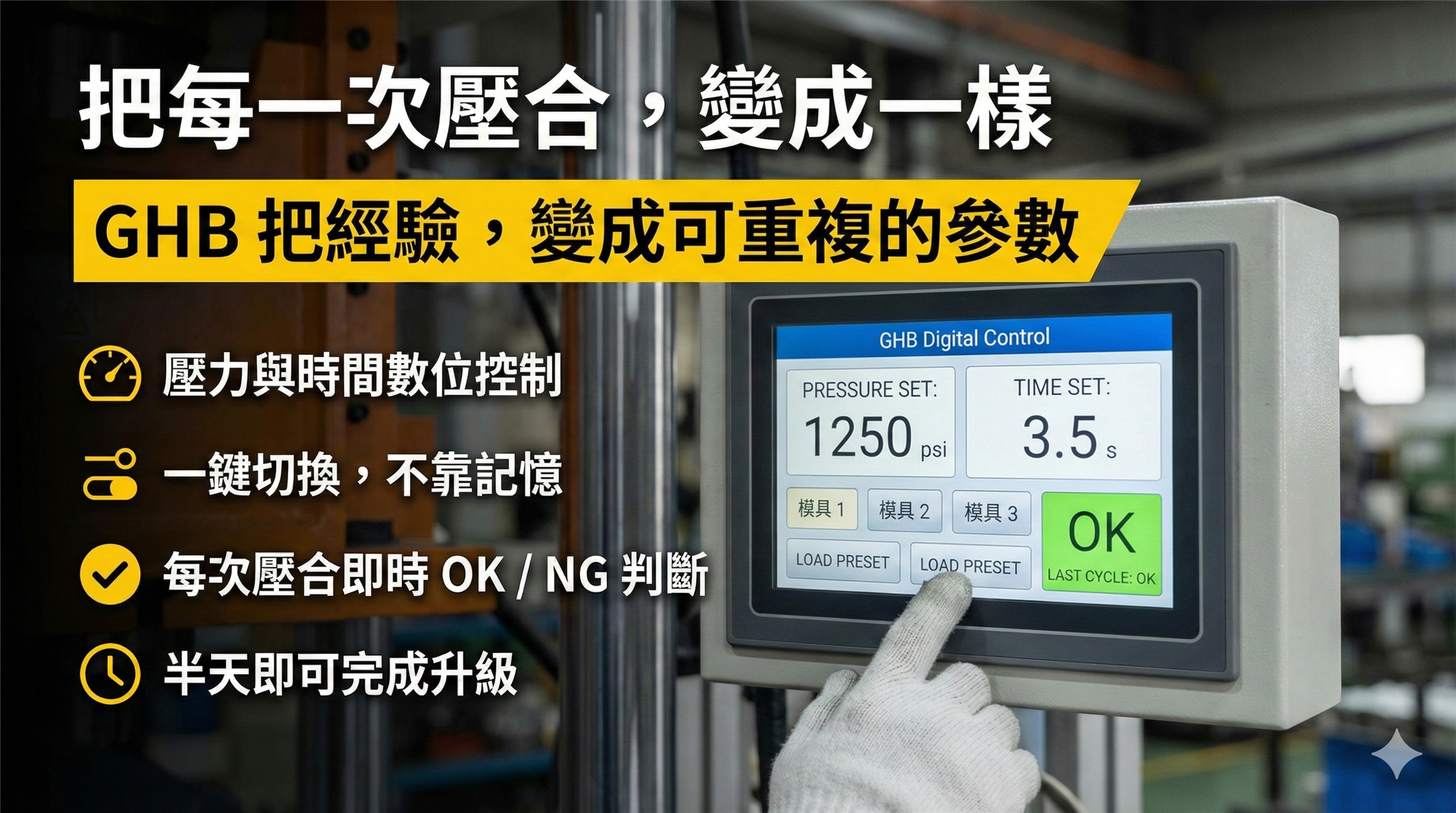 GHB-Core Controller on a Hydraulic Press